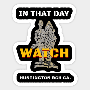 Surfer Watch Huntington Beach California Sticker